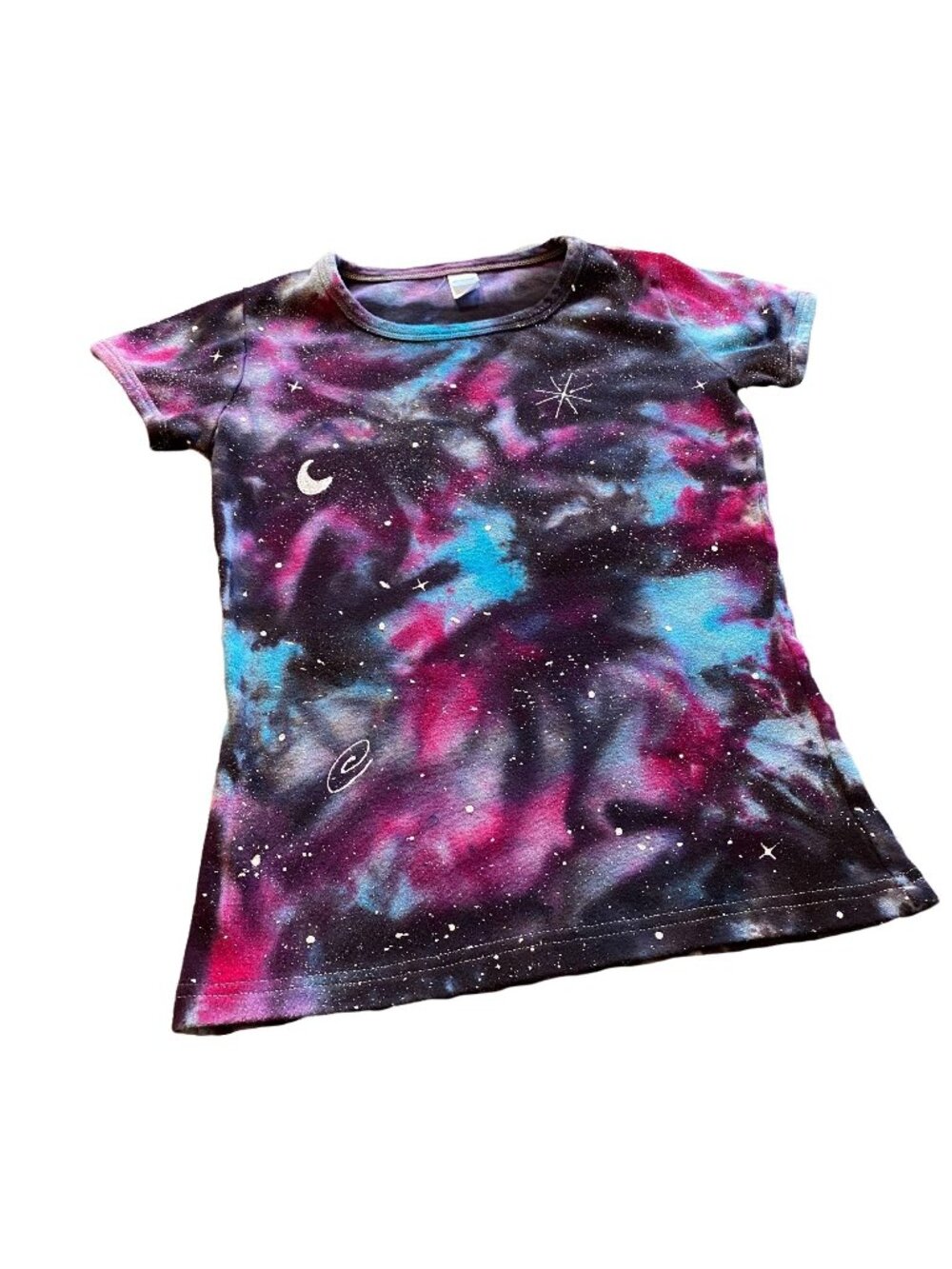 Galaxy Dyed Kids Tee || Youth, Girl's Fit Size 8